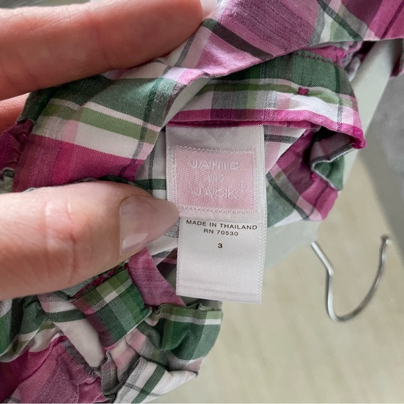 Janie and Jack toddler girl’s plaid blouse Size 3T - Picture 2 of 5